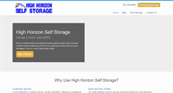 Desktop Screenshot of highhorizonstorage.com