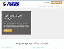 Tablet Screenshot of highhorizonstorage.com